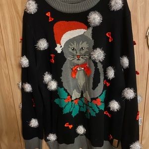 Tipsy Elves Cat Ugly Christmas Sweater